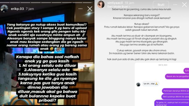 Unggahan Erik Priyatna dan Sintya Cilla (instagram)